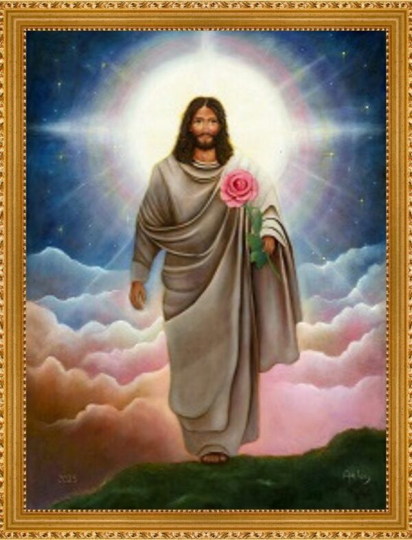 Jezus-roos-goud Jesus rose gold