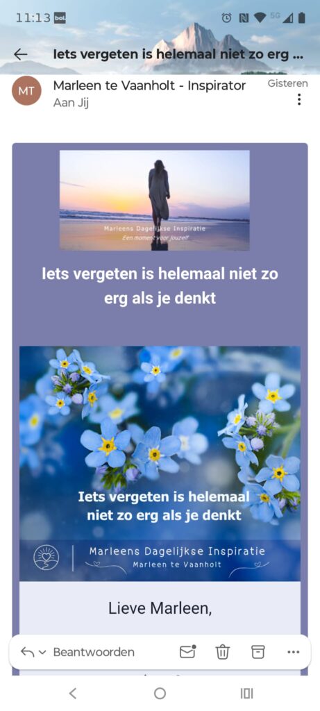Example 3A: Marleen's Daily Inspiration
